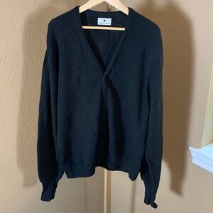 Vintage 60s/70s Arnold Palmer Robert Bruce Wool Alpaca Cardigan Black XL
